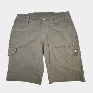 Kuhl Women's Cargo Hiking Shorts Olive Green Size 4 Outdoors Utility Gorpcore